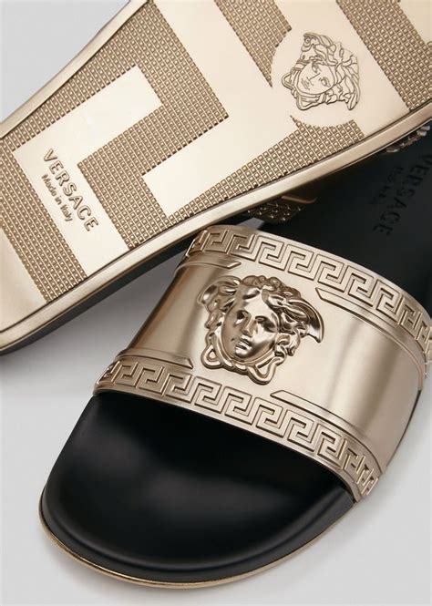 white versace slides men|Versace pool slides men.